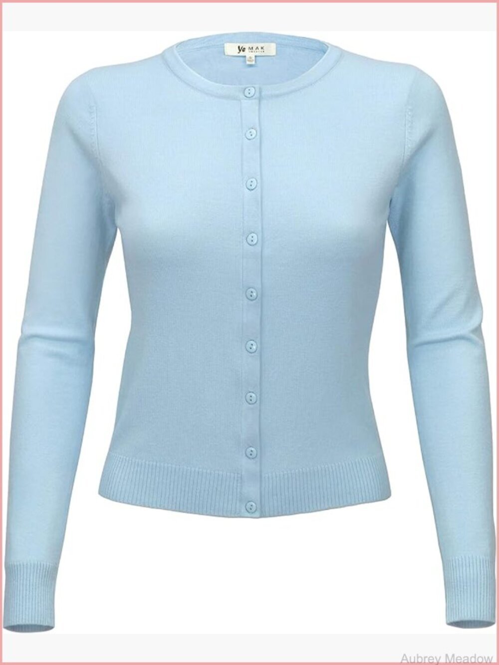 Women's Knit Cardigan Sweater - Long Sleeve Crewneck Button Down Casual